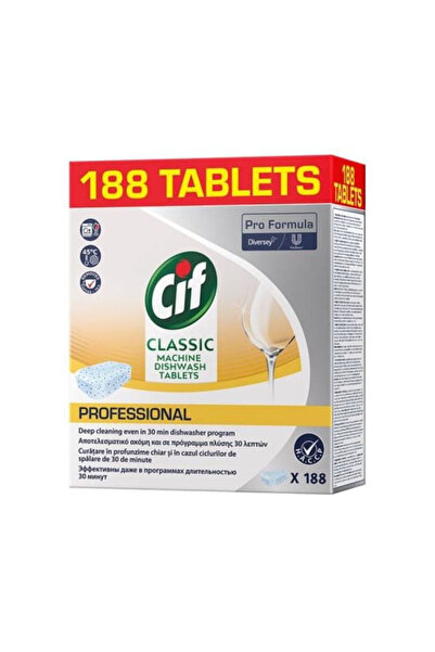 Diversey Tablete pentru mașina de spălat vase Cif Pro Formula Classic, 188 de...