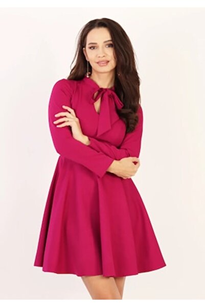 Moze Fuchsia A-Line Dress
