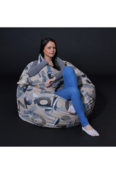 Pufrelax Methuselah Armchair Set with Cushion, Textile Material - Army Scrabble