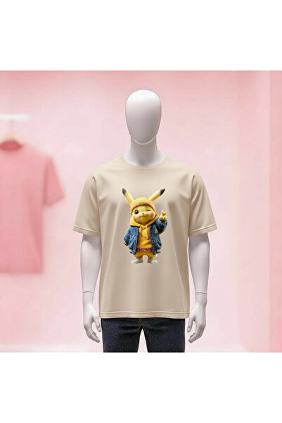 Vordevia Printed Crew Neck Wide Fit Unisex Tshirt