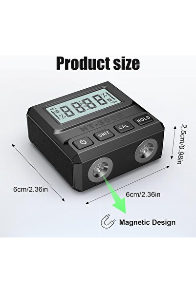 Store Hassas açı ölçümü için tabanlı dijital açıölçer ve eğim ölçer | Açıklam...