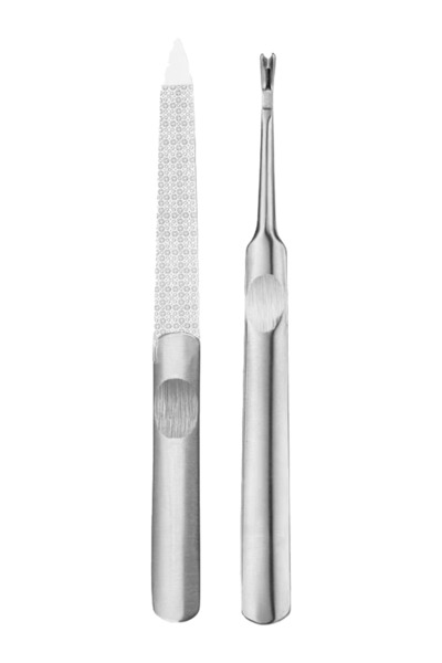 MOZIUR Çatal Uçlu Tırnak Eti Temizleyici ve Metal Törpü