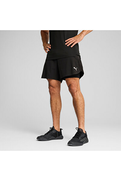 Puma شورت رياضي رجالي 2 في 1 من TRAINING TECH - أسود