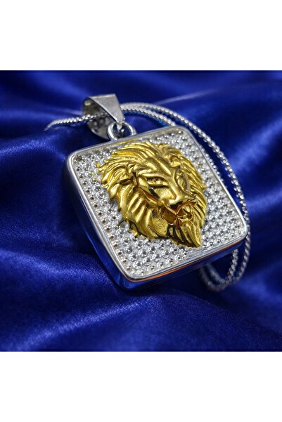 voyageaccessory Stainless Steel Gold Silver Color Lion Men's Necklace