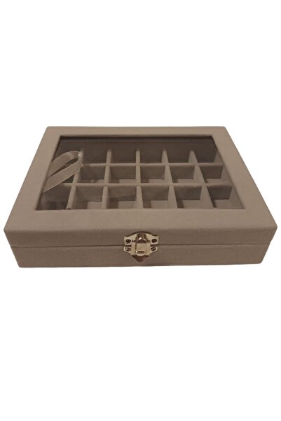 OEM Jewelry box, presentation, transparent plastic glass, locks 20.5x15.5x5cm...