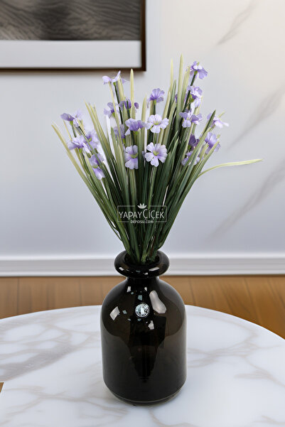 Yapay Çiçek Deposu Floare artificială Iris cu 5 ramuri 40 cm Liliac