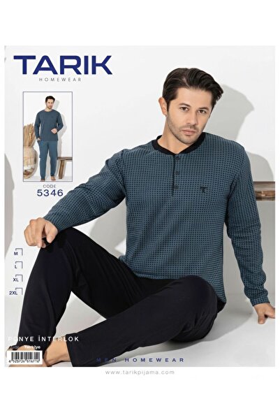 Tarık Erkek Uzun Kollu Baklava Desen Pijama Takımı