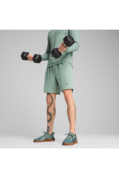 Puma Mens CLOUDSPUN 7" Knit Shorts - Green