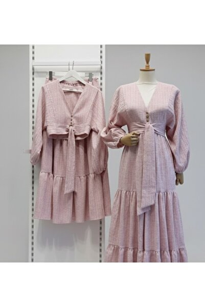 salome butik Balon Kol Skirted Kirinikil Set