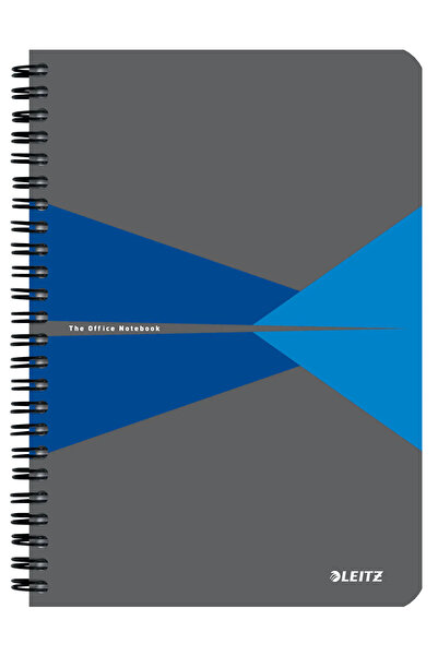 Leitz Spiral Office Notebook A5 Squared Blue PP Cover Office