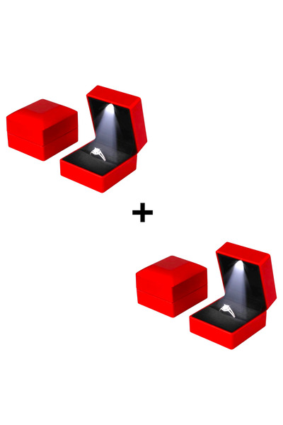 OEM Set of 2 Jewelry box wedding rings, engagement ring, grooms, earrings Pas...