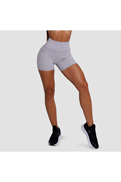 GymBeam Pantaloni scurți FIT pentru femei, gri deschis