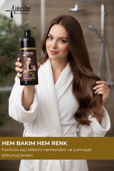 Color One Hair Powder Çikolata Kahve (Chocolate Brown) Saç Pigment Şampuanı 6.35 | 300 ML & Ton Etkisi
