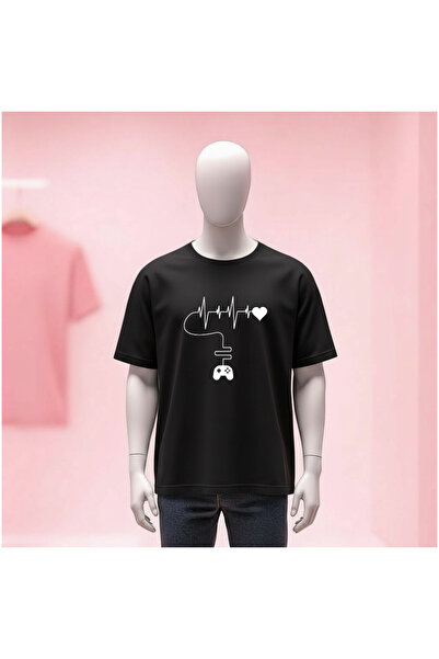 Vordevia Printed Crew Neck Wide Fit Unisex Tshirt