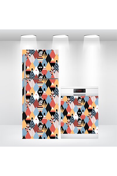 Bigaimaj Folie autoadezivă pentru ușă frigider și mașină de spălat vase, cu m...