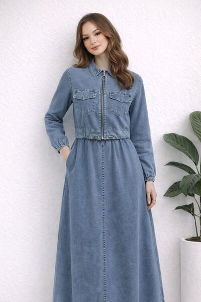 hiramir Kadın Modern Kesim Etek Fermuarlı Takım YZ2602