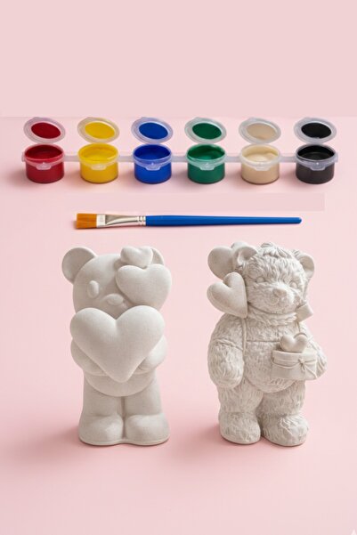 by burcu doğan Sevimli Ayıcıklar Dekoratif Ve Boyanabilir Beton Taş Obje Ve A...