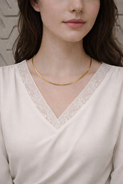 EG JEWELRY Çelik İnce Yılan Zincir Kolye