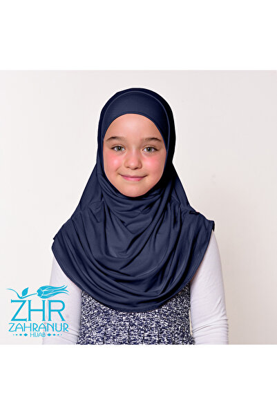 ZAHRANUR HİJAB Çocuk Pratik Kolay Kullanım Başörtü Eşarp (Bone Dahil)