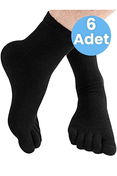 Trenderrs Unisex 6-Piece Bamboo Mushroom Socks Finger Socks Size 36-44