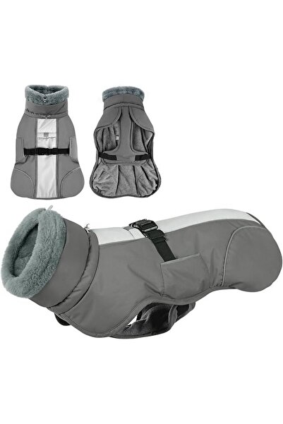 KONVINIT Haina impermeabila pentru caini, gri, marimea M,