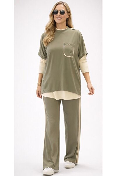 ModaTrendy Striped Detail Triple Set