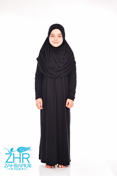 ZAHRANUR HİJAB Çocuk Günlük Uzun Pratik Namaz Elbise