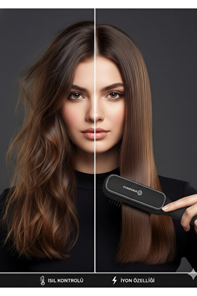 Teknoşık Pieptene profesional eficient pentru îndreptarea părului cu ioni, cu...