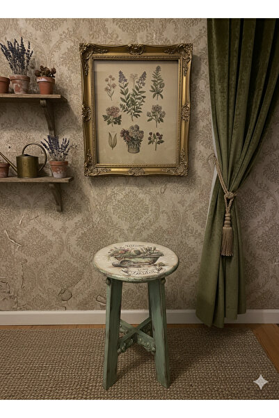 Zeugma Home Designs Ahşap Tabure,El Boyaması Tabure,Tasarım Tabure,Hediyelik,...