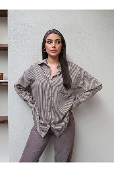 ESRAHELVACI Pinstripe Shirt with Front Pockets