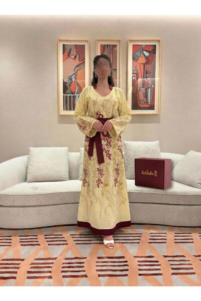 Genenic Elegant soft beige jalabiya