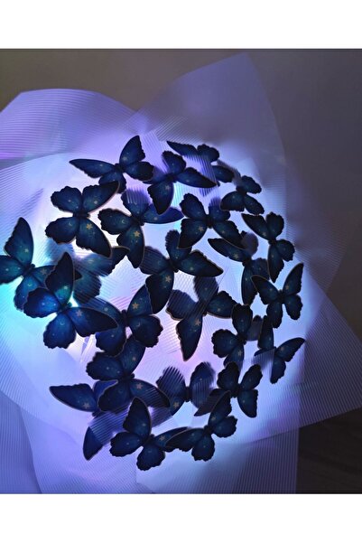 MEDUSAART Işıklı Kelebek buketi 24 Kelebekli led ışıklı kelebek buketi