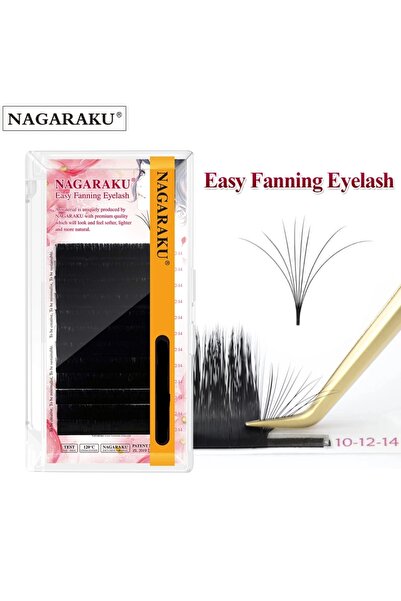 NAGARAKU İpek Kirpik Rus Volüme C Kıvrım 0.03 kalınlık 10-12-14 mm