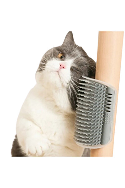 CRM Brush for Cleaning Fur and Massage for Cats, CRM, Gray