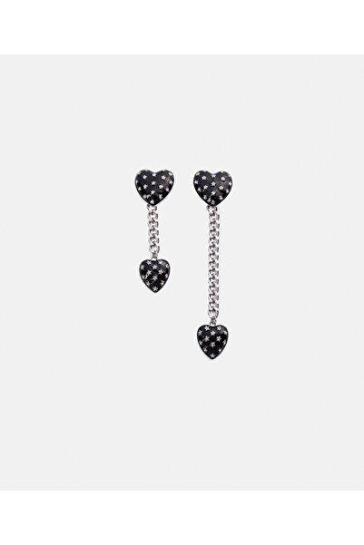 Twist SALLANTILI ZİNCİRLİ KALP KÜPE