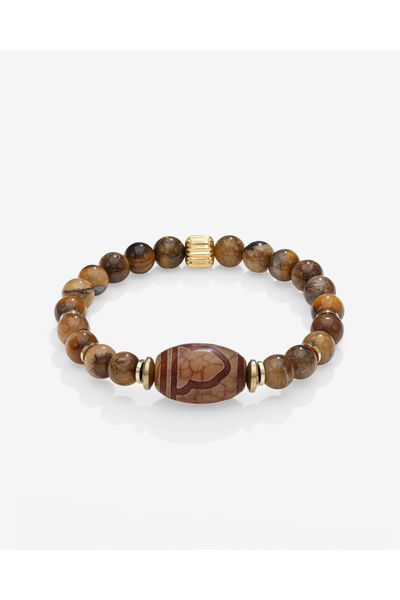 TARZ-I TAKI Natural Stone Indian Agate & Opal Women's Courage Bracelet