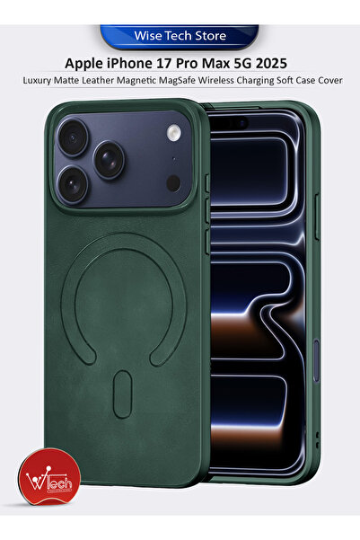 Wtech Apple iPhone 17 Pro Max 5G 2025 Matte Leather Magnetic MagSafe Wireless...