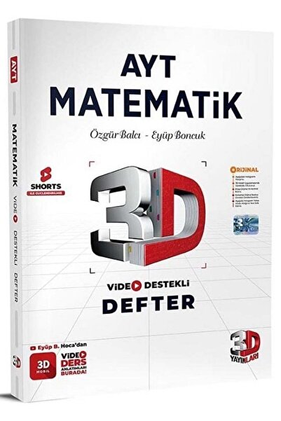 3D Yayınları YKS AYT Matematik Video Destekli Defter