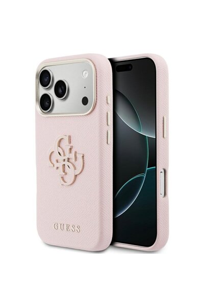 Guess Original Case for iPhone 17 Pro Max Hardcase Resin Logo, Pink