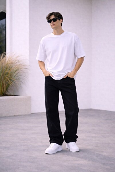 BASEL.CO Men's Baggy Fit Lycra Premium Jeans - Urban Loose Fit Jean