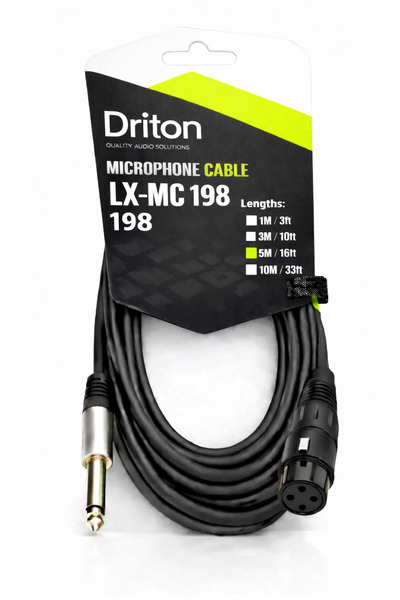 DRİTON Lx-Mc Lx-198 5 Metre Sound and Light System Xlr Female and 6.3 Mono Ja...