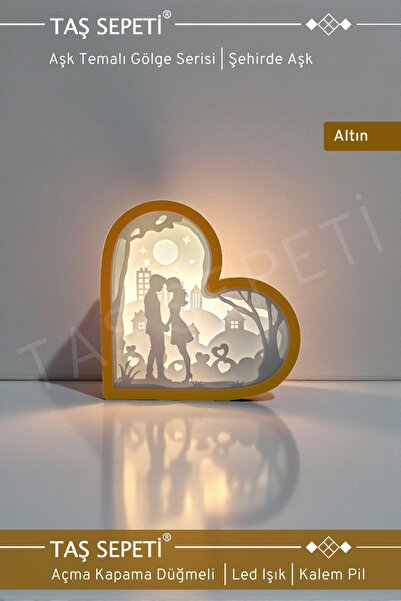 TAŞ SEPETİ Sevgililer Günü Hediyesi Aşkın Katmanları Kalpli Tasarım Romantik ...