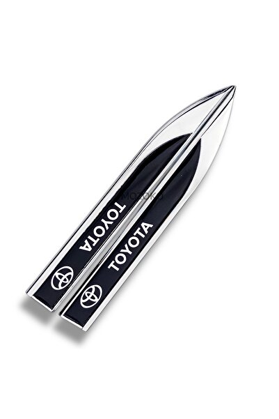MOZOKO Kendinden Yapışkanlı Toyota Uyumlu Logolu 3D Metal Krom Çamurluk Üstü ...