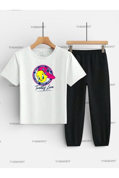 THEKONT ΠΑΙΔΙΚΟ ΣΕΤ TWETY με στάμπα καπέλου (ΜΠΛΟΥΖΑΚΙ ΚΑΙ ΦΟΡΜΑ ΜΕ ΤΣΕΠΕΣ)