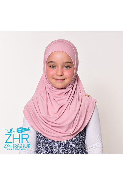 ZAHRANUR HİJAB Çocuk Pratik Kolay Kullanım Başörtü Eşarp (Bone Dahil)
