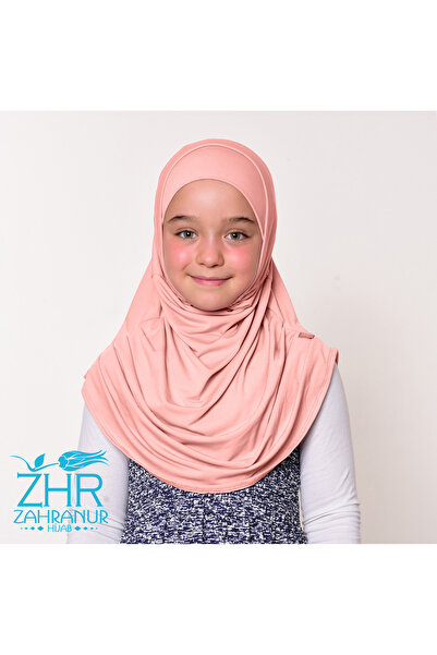 ZAHRANUR HİJAB Çocuk Pratik Kolay Kullanım Başörtü Eşarp (Bone Dahil)