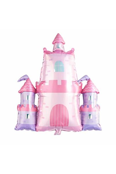 kidspartim Pink Castle Foil Balloon 79X75 cm