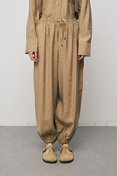 Orfeo Negro Women's Lyocell Luxe Silky Textured Jogger Pants