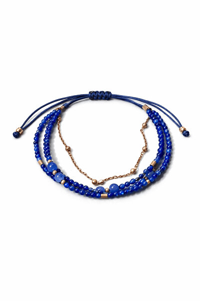 Defne Silver Blue Agate Bracelet