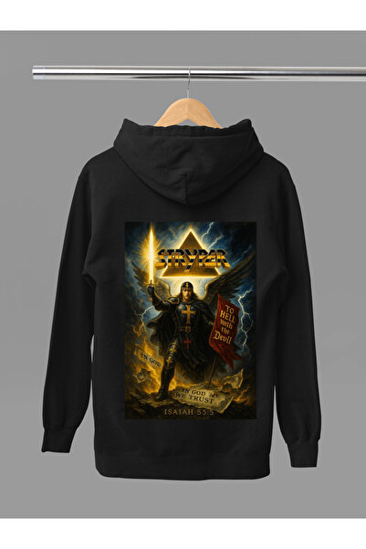 MAGORS Stryper Printed Cotton Long Sleeve 3-Yarn Hooded Rock Sweatshirt